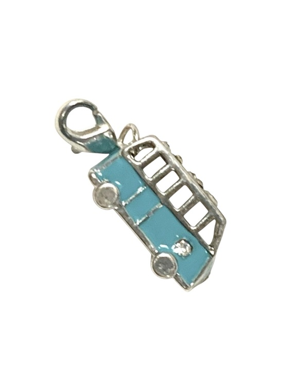 Source Unknown Jewelry - VW Bus Blue, Silver, & Crystal w/Lobster clasp Zipper pull, purse, shoe charm